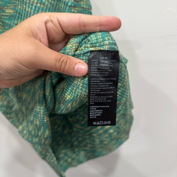 By Anthropologie Gemma Ribbed Tank Top Heathered Green Knit XS - Picture 4 of 6